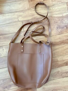 Everyday Brown Women's Tote Bag with Front Pocket